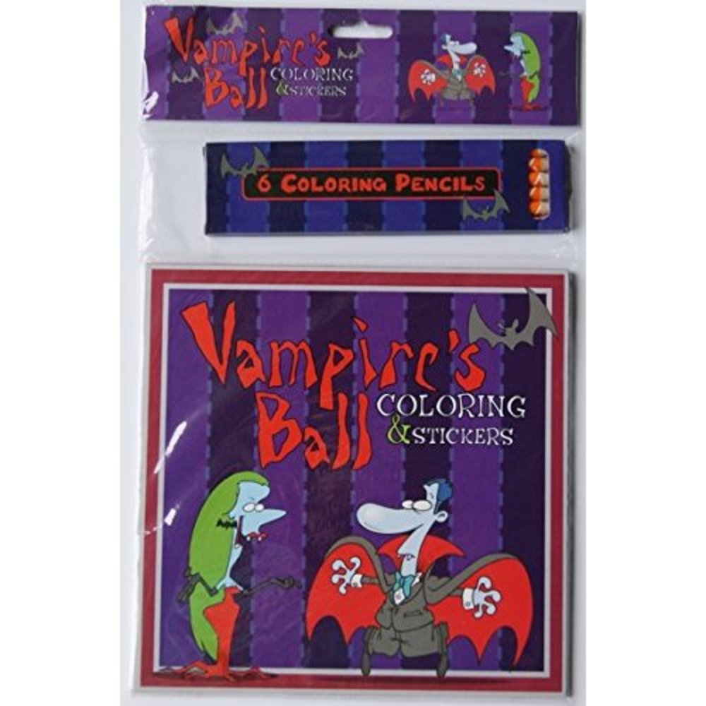 Halloween Vampires Ball Coloring Kit (Paperback)